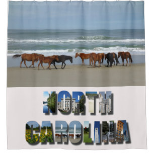 Cortina Para Box Cavalos Selvagens Outer Banks OBX Carolina do Nort