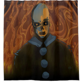 Cortina Para Box Caveira Laranja