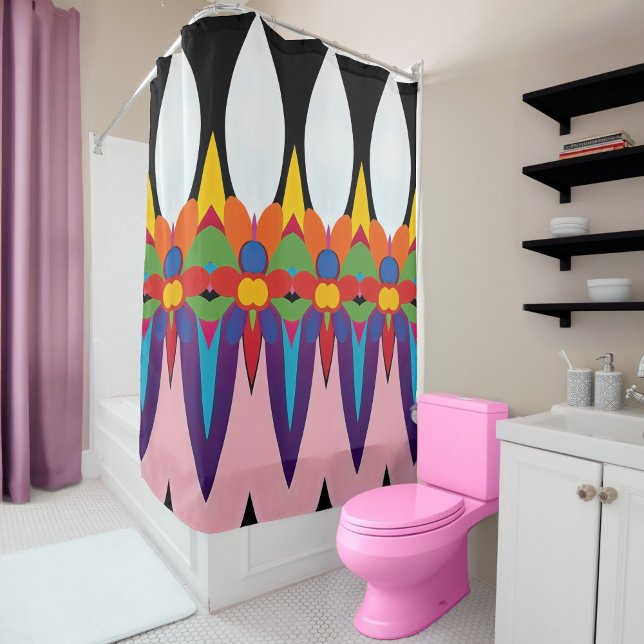 Cortina Para Box Celebração Floral de abstrato (Criador carregado)