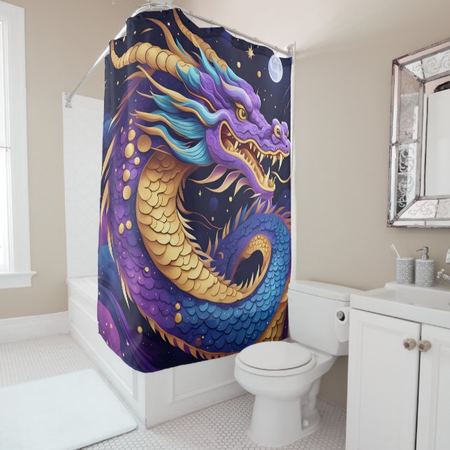Cortina Para Box celestial dragon shower curtain (In Situ)
