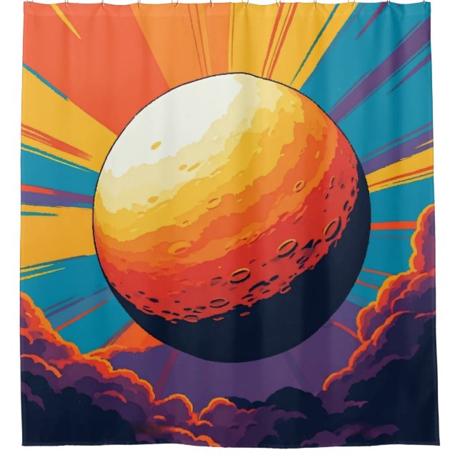 Cortina Para Box Celestial Sunset Shower Curtain (Frente)
