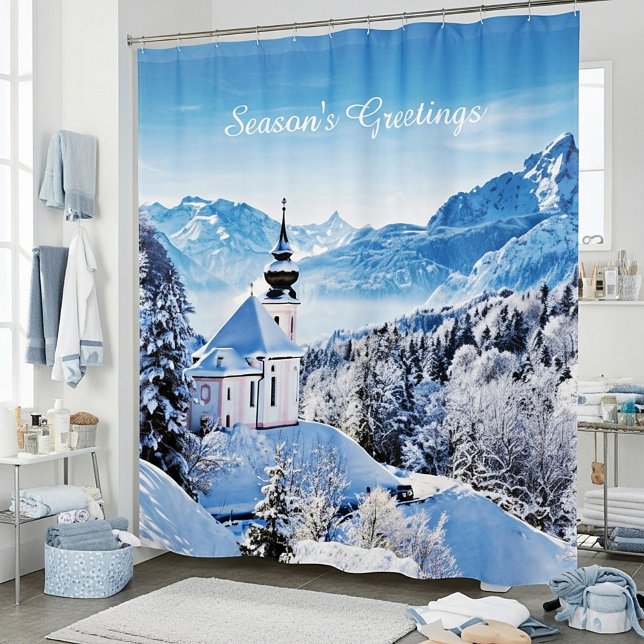 Cortina Para Box Cena de inverno personalizada  (Criador carregado)