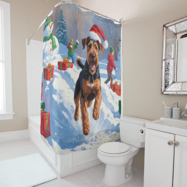 Cortina Para Box Cena de Natal com Neve Festiva de Airedale (In Situ)