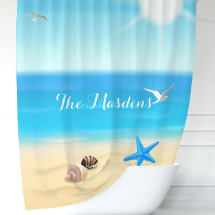 Cortina Para Box Cena de Praia Personalizada