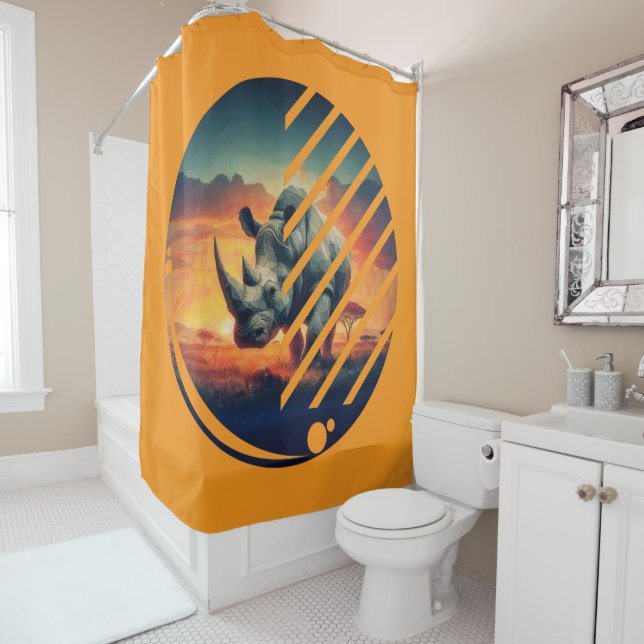 Cortina Para Box Cena Geométrica Rino Sunset (In Situ)