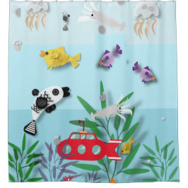 Cortina Para Box Cena Submarina Colorida