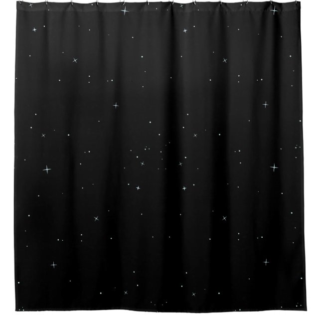 Cortina Para Box Céu Noturno Escuro Estrelado (Frente)