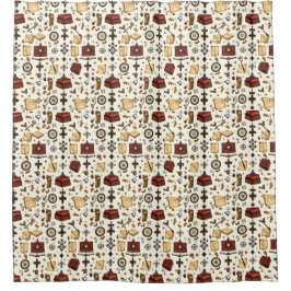 Cortina Para Box Chá Acadêmico Escuro - Elegância Vintage