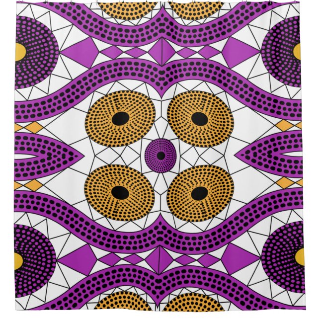 Cortina Para Box Chá Cortina Africano tecido Flores étnicas (Frente)