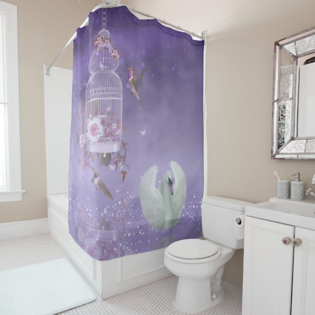 Cortina Para Box Chá Cortina, azul cisne (In Situ)