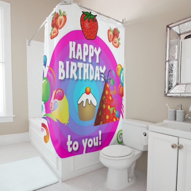 Cortina Para Box Chá Cortina Feliz Aniversário (In Situ)