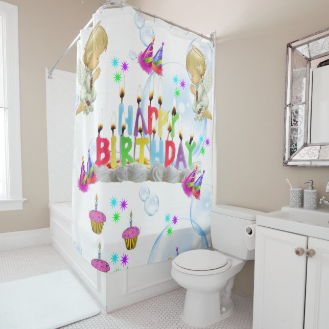 Cortina Para Box Chá Cortina Feliz Aniversário Gêmeos (In Situ)