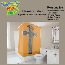 Cortina Para Box Chá Cortina Laranja Fundo