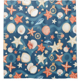 Cortina Para Box Chá das Ondas Costeiras e dos Capacetes Costeiros 