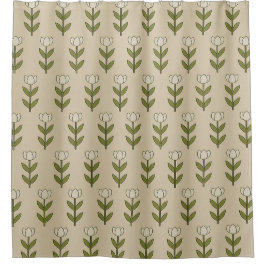 Cortina Para Box Chá das Tulipas brancas