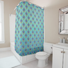 Cortina Para Box Chá de Bath de Pacock Feather Ikat
