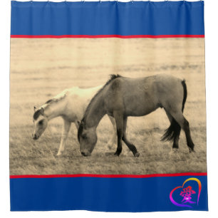 Cortina Para Box Chá DE CABEÇA WILD MARE E FOAL ONAQUI