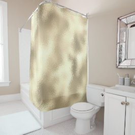 Cortina Para Box Champaigne Faux Dourado Vidro de Abstrato Metálico