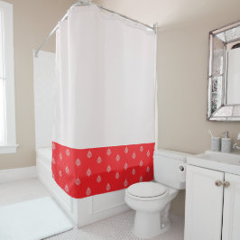 Cortina Para Box Cherry Red com Mandalas