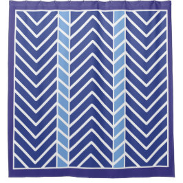 Cortina Para Box Chevron Pattern Blue