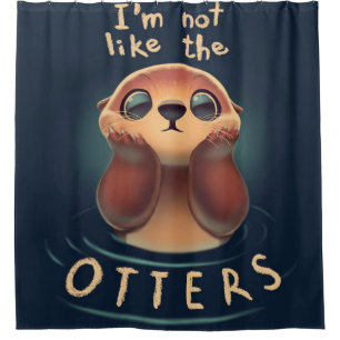 Cortina Para Box Chibi Otter Tambor Lâmpada Látea