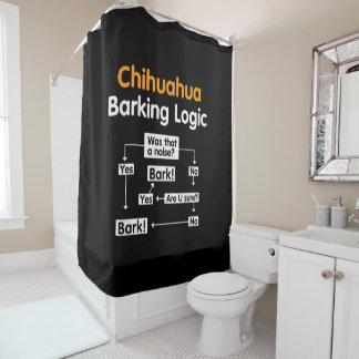 Cortina Para Box Chihuahua Barking Logic Engraçado