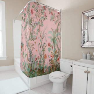 Cortina Para Box Chinoiserie Rosa