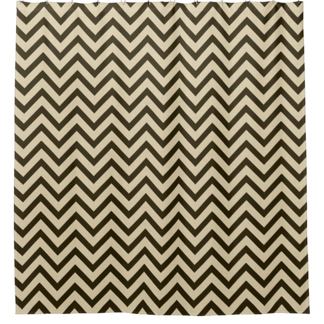 Cortina Para Box Chocolate Spice Moods Chevrons (Frente)