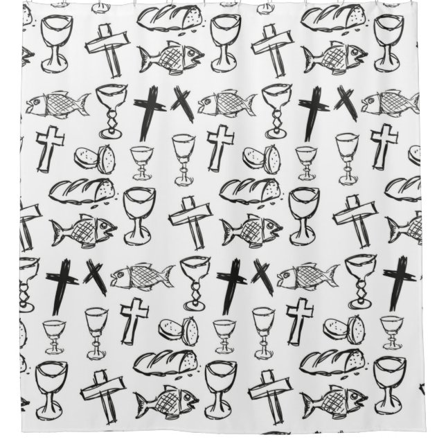 Cortina Para Box Christian Pattern (Frente)