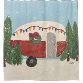 Cortina Para Box Christmas Camping Trailer