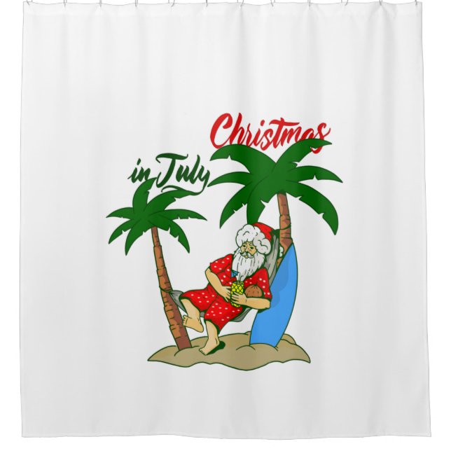 Cortina Para Box christmas july tropical santa claus (Frente)