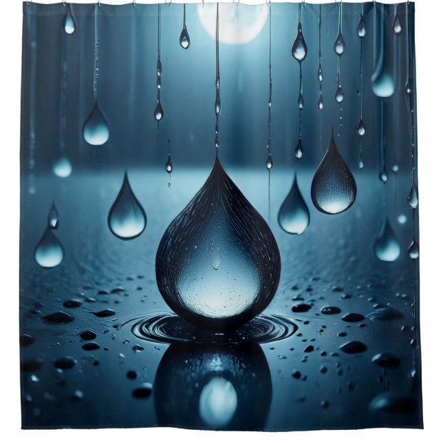 Cortina Para Box Chuva da Noite (Frente)