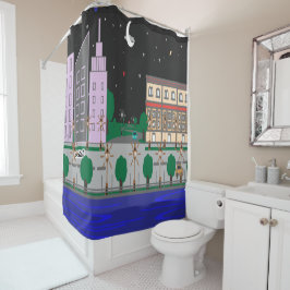 Cortina Para Box Cidade Noturna