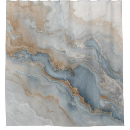 Cortina Para Box Cinza Azul Empoeirado Bege Marrom Abstrato