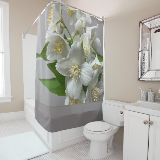 Cortina Para Box Cinza Branco E Verde (In Situ)