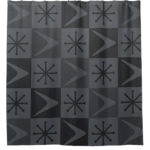 Cortina Para Box Cinza de Boomerangues Checkered Age