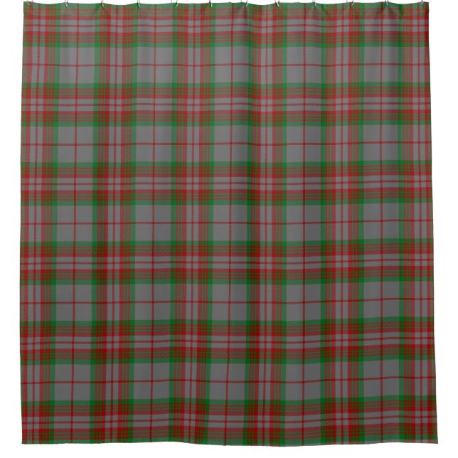 Cortina Para Box Cinza escocesa de Tartan Xadrez (Frente)