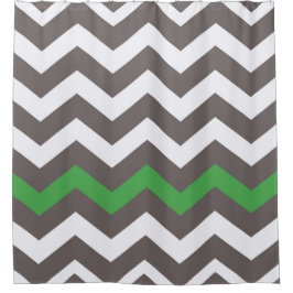 Cortina Para Box Cinzas com Destaque Verde