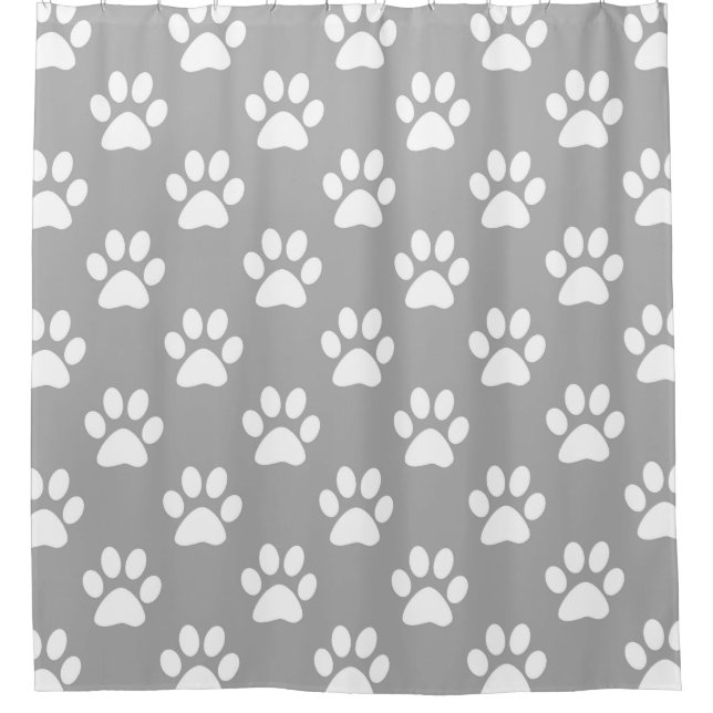 Cortina Para Box Cinzas e patas brancas (Frente)
