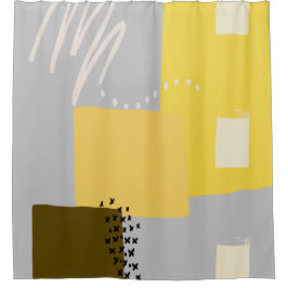 Cortina Para Box Cinzas finas e iluminação da cor amarela n.o 3