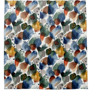 Cortina Para Box círculos abstratos sem costura