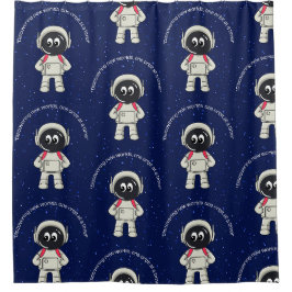 CORTINA PARA BOX CITAÇÃO DE ASTRONAUTA