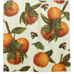 Cortina Para Box Citrus & Bumblebee: Vintage sem carne
