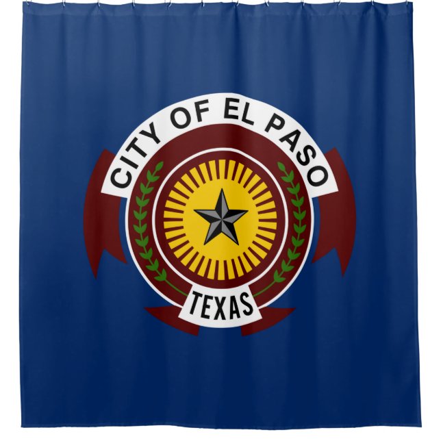 Cortina Para Box City Flag de El Paso (Texas) (Frente)