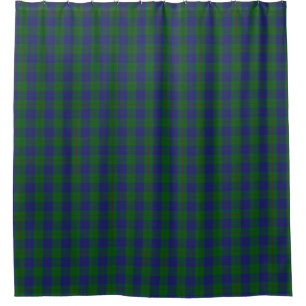 Cortina Para Box Clan Barclay caçando Tartan Verde e Azul