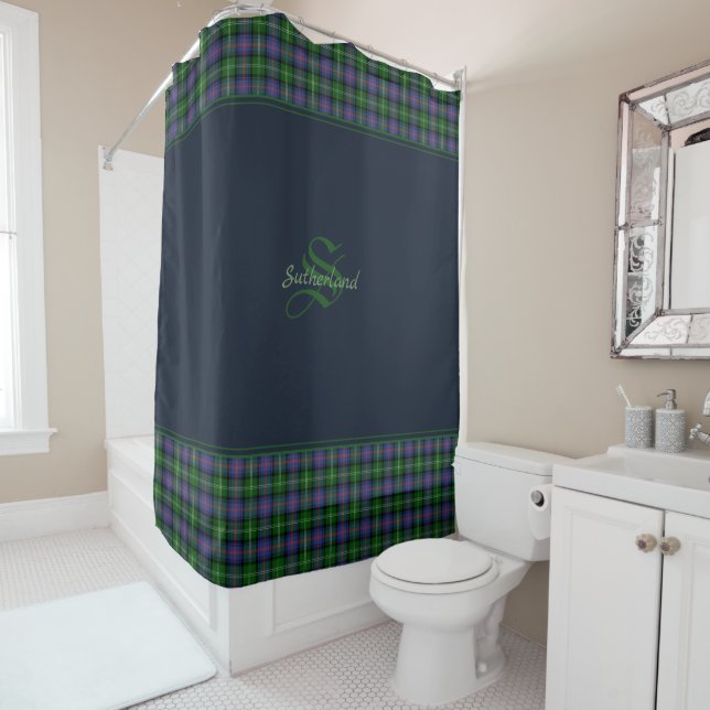 Cortina Para Box Clan Sutherland Tartan (In Situ)