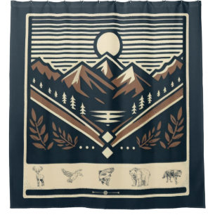Cortina Para Box Clássico/colheita ao ar livre/natureza selvagem