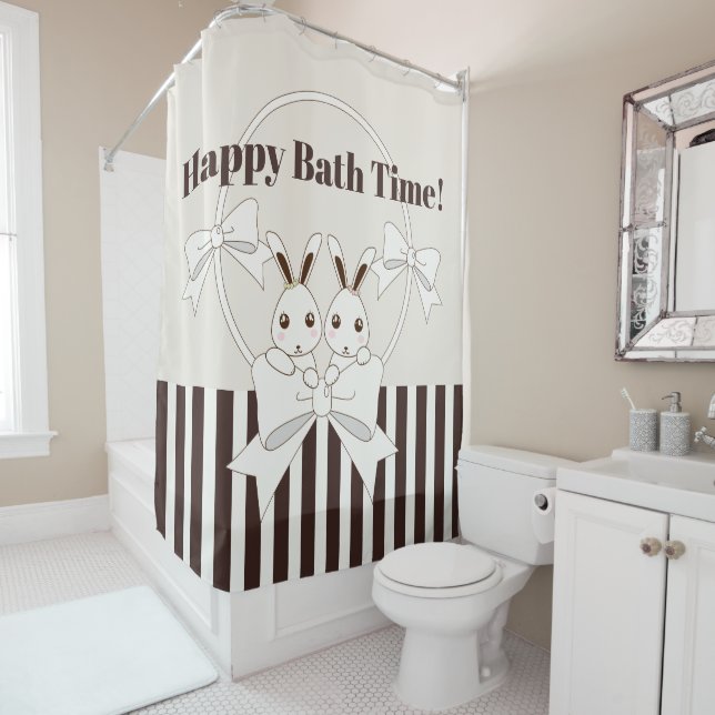 Cortina Para Box Clássico Moderno Stripe Bonito Bico (In Situ)