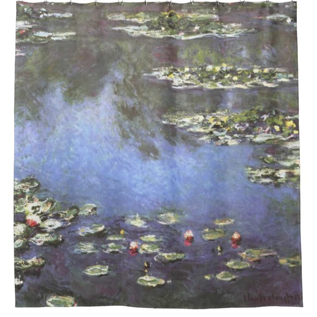 Cortina Para Box Claude Monet, Lírios Água, 1906, Azul (Frente)
