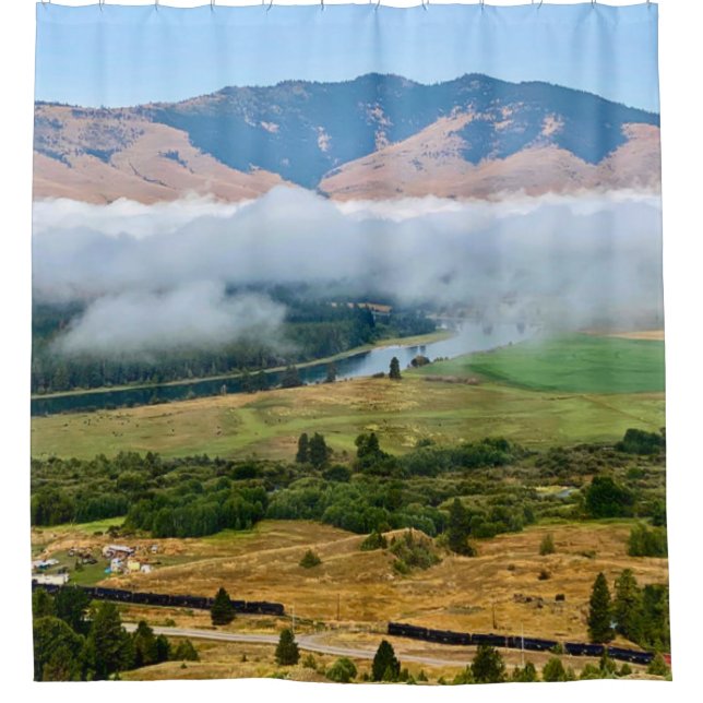 Cortina Para Box Clouds Over Flathead River (Frente)